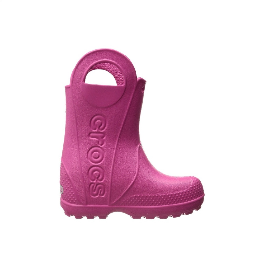 Crocs pink toddler Rain Boot size 8